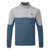 Adidas DWR Block 1/4 Zip Golf Sweater 2 Adidas DWR Block 1/4 Zip Golf Sweater -Golf Apparel Store Adidas AW22 DWR Block Quarter Zip HF6528 SWADI326 White Crew Navy Front