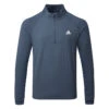 Adidas Statement 1/4 Zip Golf Sweater -Golf Apparel Store Adidas AW22 Fleece Quarter Zip Pullover HT1322 SWADI313 Crew Navy Front