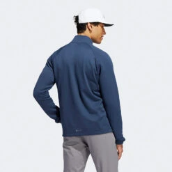 Adidas Statement 1/4 Zip Golf Sweater -Golf Apparel Store Adidas AW22 Fleece Quarter Zip Pullover HT1322 SWADI313 Crew Navy Model 3