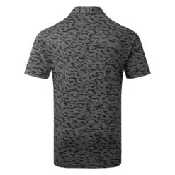 Adidas Go-To Camo Print Golf Polo Shirt -Golf Apparel Store Adidas AW22 Go To Camo Print Polo Shirt HF9039 SHADI675 Black Grey Six Back