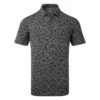 Adidas Go-To Camo Print Golf Polo Shirt -Golf Apparel Store Adidas AW22 Go To Camo Print Polo Shirt HF9039 SHADI675 Black Grey Six Front