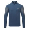 Adidas Statement Golf Sweater -Golf Apparel Store Adidas AW22 Statement Long Sleeve Midlayer HF6582 SWADI357 S Crew Navy Front
