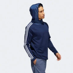 Adidas 3 Stripe COLD.RDY Golf Hoodie -Golf Apparel Store Adidas AW22 Three Stripe Cold.Rdy Hoodie HS4813 SWADI318 Collegiate Navy Model 6