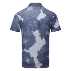 Adidas Flower Mesh Golf Polo Shirt -Golf Apparel Store Adidas SS23 Flower Mesh Polo HS1131 SHADI715 S White Collegiate Navy Back