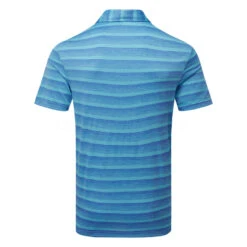 Adidas Two Colour Stripe Polo Shirt -Golf Apparel Store Adidas SS23 Two Colour Stripe Polo HR8009 SHADI732 S Blue Fusion Preloved Blue Back