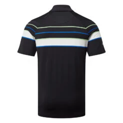 Callaway Resort Ventilated Shoulder Block Print Golf Polo Shirt -Golf Apparel Store Callaway AW22 Resort Ventilated Shoulder Block Polo Shirt CGKSC0B0 002 SHCAL259 S Caviar Back