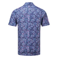 Callaway Geo Print Golf Polo Shirt -Golf Apparel Store Callaway SS22 Geo Print Golf Polo Shirt Peacoat CGKSC0A2 410 SHCAL193 back
