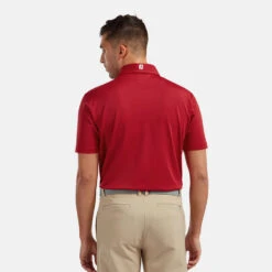 FootJoy Stretch Pique Solid Golf Polo Shirt 13 FootJoy Stretch Pique Solid Golf Polo Shirt -Golf Apparel Store FOOTJOY PERF SS SHIRT ATH RED Model 3