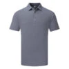 FootJoy Smooth Pique FJ Print Golf Polo Shirt 1 FootJoy Smooth Pique FJ Print Golf Polo Shirt -Golf Apparel Store FootJoy SS21 Smooth Pique FJ Print Polo Shirt 90358 Code SHFOO162 M Slate Coral Front