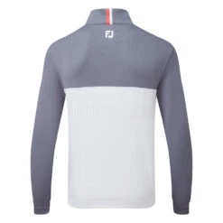 FootJoy Colour Blocked Chill-Out 1/2 Zip Golf Pullover 7 FootJoy Colour Blocked Chill-Out 1/2 Zip Golf Pullover -Golf Apparel Store FootJoy SS22 Colour Blocked Chill Out 1 2 Zip Golf Sweater Graphite White 88401 Back