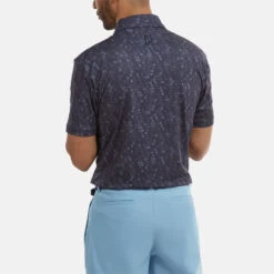 FootJoy Digital Camo FJ Print Lisle Golf Polo Shirt 13 FootJoy Digital Camo FJ Print Lisle Golf Polo Shirt -Golf Apparel Store FootJoy SS22 Digital Camo FJ Print Lisle Golf Polo Shirt Navy 88436 model 3