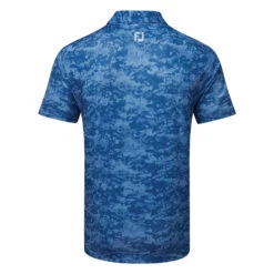 FootJoy Cloud Camo Lisle Golf Polo Shirt -Golf Apparel Store FootJoy SS23 Cloud Camo Lisle Polo Shirt 80005 SHFOO239 S Twilight Back