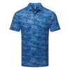 FootJoy Cloud Camo Lisle Golf Polo Shirt -Golf Apparel Store FootJoy SS23 Cloud Camo Lisle Polo Shirt 80005 SHFOO239 S Twilight Front
