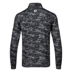FootJoy Cloud Camo 1/2 Zip Golf Pullover -Golf Apparel Store FootJoy SS23 Cloud Camo Print Midlayer 80110 SWFOO175 S Black Back