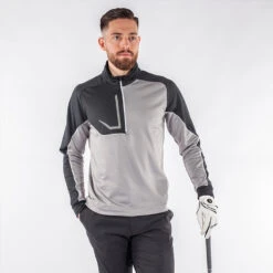 Galvin Green Daxton Insula Golf Pullover 14 Galvin Green Daxton Insula Golf Pullover -Golf Apparel Store Galvin Green AW22 DAXTON G124270 SHARKSKIN BLACK WHITE model 1