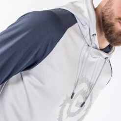 Galvin Green Devlin Insula Golf Hoodie -Golf Apparel Store Galvin Green AW22 DEVLIN HOODED G134273 COOL GREY NAVY Model 2