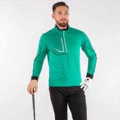 Galvin Green Daxton Insula Golf Pullover -Golf Apparel Store Galvin Green SS22 Daxton Insula Half Zip Pullover G124287 Code SWGAL356 M Green Black White Model 1