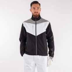 Galvin Green Armstrong Waterproof Golf Jacket -Golf Apparel Store Galvin Green SS22 Armstrong Waterproof Jacket G120217 Code WJGAL420 M Black White Sharkskin Model 1