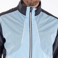 Galvin Green Albert Waterproof Golf Jacket -Golf Apparel Store Galvin Green SS22 Albert Waterproof Jacket G130067 WJGAL430 Blue bell Black White Model 2