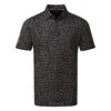 Galvin Green Mack Golf Polo Shirt -Golf Apparel Store Galvin Green SS22 Mack Polo Shirt G126977 Code SHGAL545 M Black Sharkskin Front