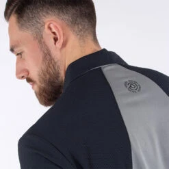 Galvin Green Massimo Golf Polo Shirt -Golf Apparel Store Galvin Green SS22 Massimo Polo Shirt G127307 Code SHGAL555 M Sharkskin Black Model 2