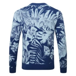 J.Lindeberg Percy Golf Sweater -Golf Apparel Store J.Lindeberg AW22 Percy Sweater GMJKW7424 0470 SWLIN089 Hibiscus Blue Back
