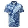 J.Lindeberg Martin Print Golf Polo Shirt -Golf Apparel Store J.Lindeberg Martin Print Regular Fit Polo GMJT07413 0470 SHLIN150 Hibiscus BlueWhite Front