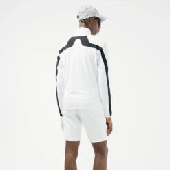 J.Lindeberg Jarvis Full Zip Golf Jacket -Golf Apparel Store J.Lindeberg SS22 Jarvis Mid Layer GMJS03873 0000 Code SWLIN045 M White Black Model 3
