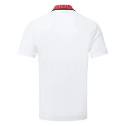 J.Lindeberg Glen Golf Polo Shirt -Golf Apparel Store J.Lindeberg SS23 Glen Regular Fit Polo GMJT07614 0000 SHLIN183 White Chilli Pepper Russet Orange Back