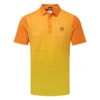 J.Lindeberg Lowell Golf Polo Shirt -Golf Apparel Store J.Lindeberg SS23 Lowell Slim Fit Polo GMJT07524 I068 SHLIN192 Russet OrangeBlazing Yellow Front