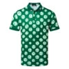 J.Lindeberg Tour Tech Print Golf Polo Shirt -Golf Apparel Store J.Lindeberg SS23 Tour Tech Reg Fit Print Polo GMJT07644 M488 SHLIN170 S Rain Forest Sphere DotWhite Front