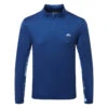 J.Lindeberg Emanuel 1/4 Zip Golf Sweater -Golf Apparel Store J.Lindeberg Emanuel 1 4 Zip Golf Sweater Navy Peony Hibiscus Blue White GMJS07416 0337 SWLIN087 Front
