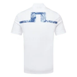 J.Lindeberg Martin Golf Polo Shirt 7 J.Lindeberg Martin Golf Polo Shirt -Golf Apparel Store J.Lindeberg Martin Golf Polo Shirt White Hibiscus Blue Navy Peony GMJT07415 0000 SHLIN149 Back