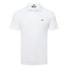 J.Lindeberg Martin Golf Polo Shirt -Golf Apparel Store J.Lindeberg Martin Golf Polo Shirt White Hibiscus Blue Navy Peony GMJT07415 0000 SHLIN149 Front