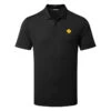 J.Lindeberg Diamond Golf Polo Shirt -Golf Apparel Store J.Lindeberg GMJT06475 9999 M Diamond Regular Fit Polo Black Front