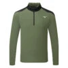Mizuno Winter Breeze 1/4 Zip Golf Sweater 1 Mizuno Winter Breeze 1/4 Zip Golf Sweater -Golf Apparel Store Mizuno AW22 Winter Breeze 1 4 Zip 52GA2506 39 SWMIZ050 M Olive Black Front