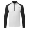 Mizuno Winter Breeze Bloc 1/4 Zip Golf Sweater -Golf Apparel Store Mizuno AW22 Winter Breeze Bloc 1 4 Zip 52GA2504 05 SWMIZ048 S Grey Black Front