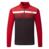 Mizuno Quick Dry Breeze Elite ST 1/4 Zip Golf Sweater -Golf Apparel Store Mizuno SS22 Breeze Elite ST 1 4 Zip Sweater 52GC2002 62 Code SWMIZ044 M Red Front
