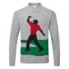 Nike Tiger Woods Crew Knit Golf Sweater 1 Nike Tiger Woods Crew Knit Golf Sweater -Golf Apparel Store Nike AW21 Tiger Woods Jumper Knit Sweater DA4151 063 Code SWNIK252 M Dark Grey Heather Front