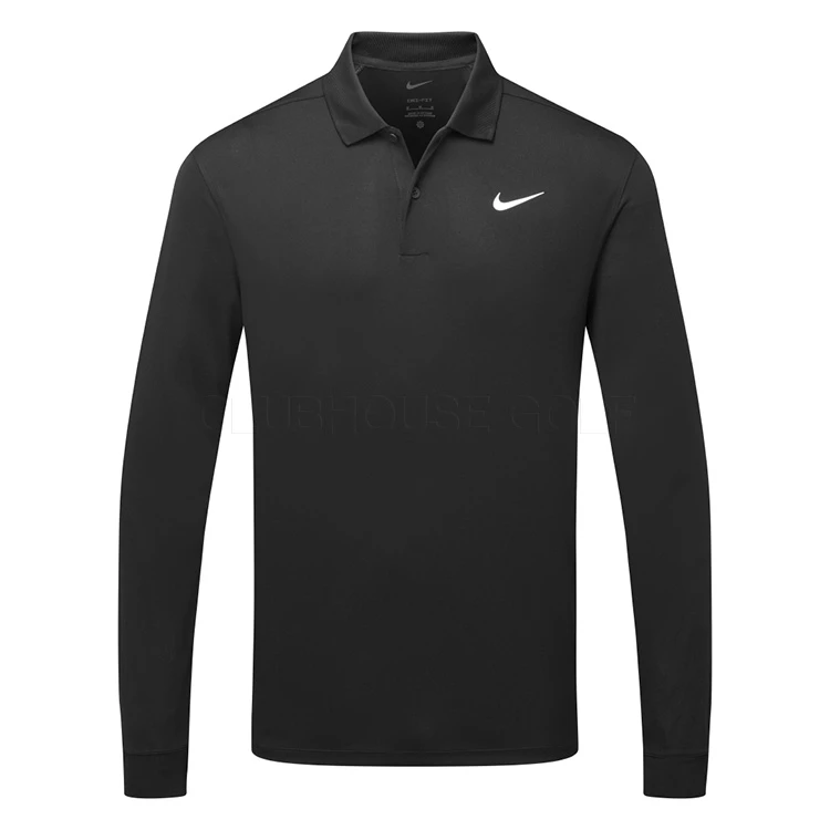Nike Dry Victory Solid Long Sleeve Golf Polo Shirt 3 Nike Dry Victory Solid Long Sleeve Golf Polo Shirt