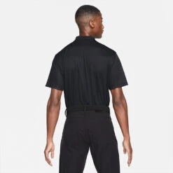 Nike Dry Victory Colourblock Golf Polo Shirt -Golf Apparel Store Nike SS22 Dry Victory Colourblock Golf Polo Shirt DH0845 010 M Black White Smoke Grey model 3