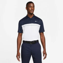 Nike Dry Victory Colourblock Golf Polo Shirt 11 Nike Dry Victory Colourblock Golf Polo Shirt -Golf Apparel Store Nike SS22 Dry Victory Colourblock Golf Polo Shirt DH0845 451 M Obsidian White Smoke Grey Model 1