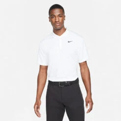 Nike Dry Victory Solid Golf Polo Shirt 11 Nike Dry Victory Solid Golf Polo Shirt -Golf Apparel Store Nike SS22 Dry Victory Solid Golf Polo Shirt DH0822 100 M White Black Model 1