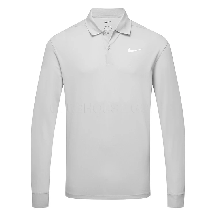 Nike Dry Victory Solid Long Sleeve Golf Polo Shirt
