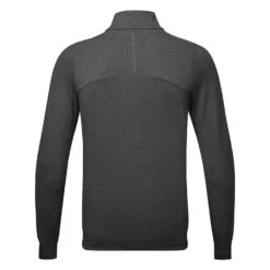Oscar Jacobson Lawton Tour 1/4 Zip Golf Sweater -Golf Apparel Store Oscar Jacobson AW22 Lawton Tour OJTOP0102 SWOSC205 S Black Marl Back