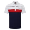 Oscar Jacobson Dodman Golf Polo Shirt -Golf Apparel Store Oscar Jacobson SS22 Dodman Polo Shirt OJTS0032 Code SHOSC182 M Navy Jewel Red Front