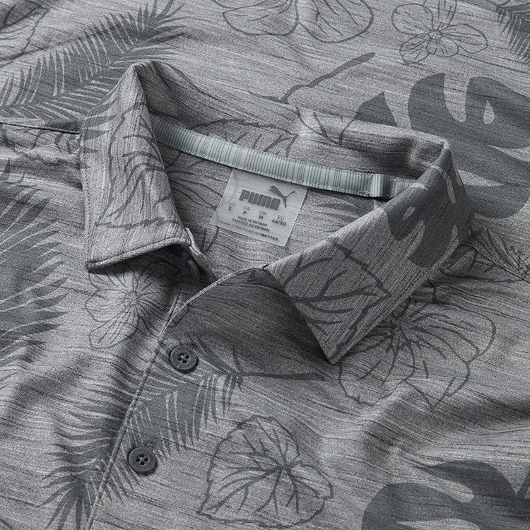 Puma Cloudspun Leaves 'n' Flowers Golf Polo Shirt 4 Puma Cloudspun Leaves 'n' Flowers Golf Polo Shirt - Image 2