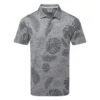 Puma Cloudspun Leaves 'n' Flowers Golf Polo Shirt -Golf Apparel Store PUMA SS22 Cloudspun Leaves n Flowers Polo Shirt 532975 01 Code SHPUM610 M Quite Shade Heather Front