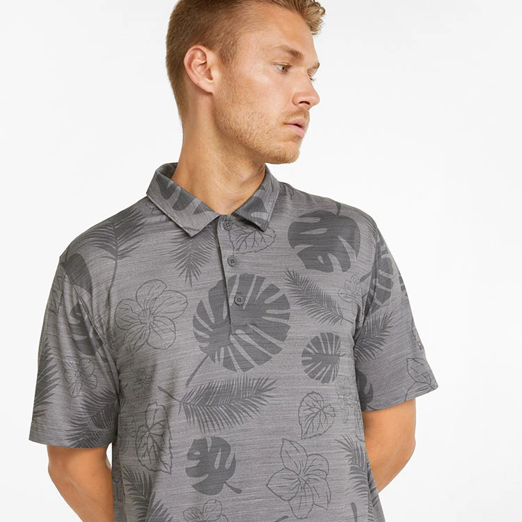 Puma Cloudspun Leaves 'n' Flowers Golf Polo Shirt 7 Puma Cloudspun Leaves 'n' Flowers Golf Polo Shirt - Image 5