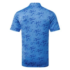 Ping Rae Golf Polo Shirt -Golf Apparel Store Ping AW22 Rae Performance Polo Shirt PO3523 433 SHPIN322 French Blue Back